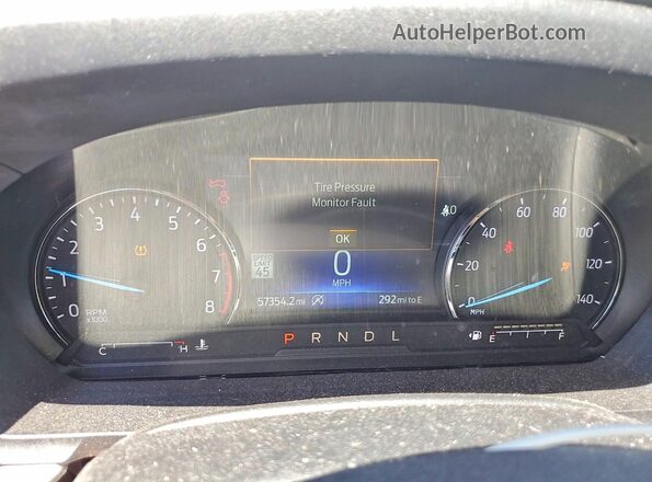 1FMSK8DH1MGA36662 2021 FORD EXPLORER White Instrument cluster view
