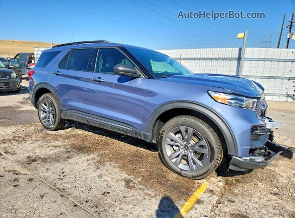 1FMSK8DH1MGA62159 2021 FORD EXPLORER Blue Przód prawy