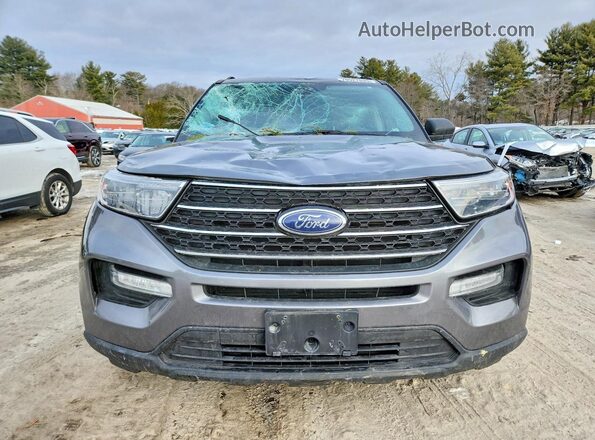 1FMSK8DH1MGC00475 2021 FORD EXPLORER Gray Front view