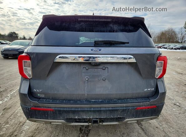1FMSK8DH1MGC00475 2021 FORD EXPLORER Gray Rear view