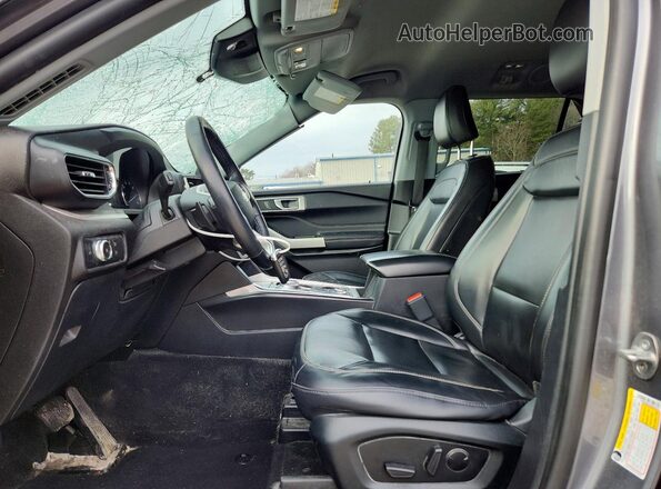 1FMSK8DH1MGC00475 2021 FORD EXPLORER Gray Front interior view
