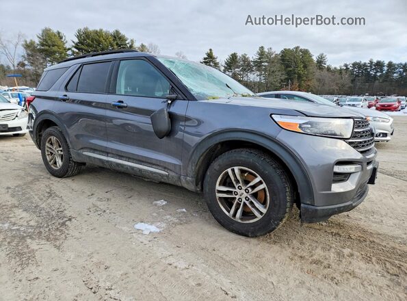 1FMSK8DH1MGC00475 2021 FORD EXPLORER Gray Front right