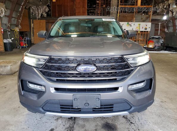 1FMSK8DH2MGA48142 2021 FORD EXPLORER Gray Դիմացի տեսք