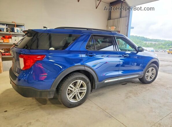 1FMSK8DH2MGB20196 2021 FORD EXPLORER Blue Trasero derecho