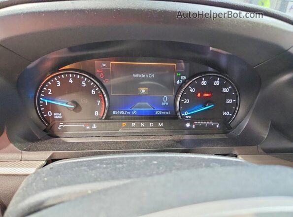 1FMSK8DH2MGB98526 2021 FORD EXPLORER Gray Вид щитка приладів