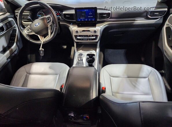 1FMSK8DH2MGB98526 2021 FORD EXPLORER Gray Вид панелі приладів