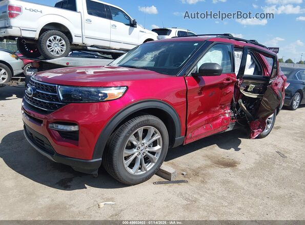 1FMSK8DH2MGC35574 2021 FORD EXPLORER Красный Передняя левая четверть