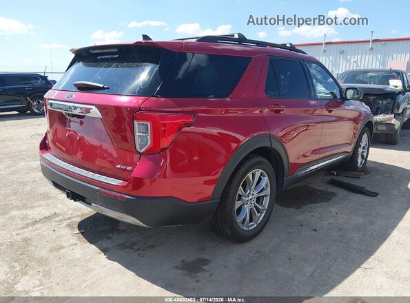 1FMSK8DH2MGC35574 2021 FORD EXPLORER Красный Задняя правая четверть