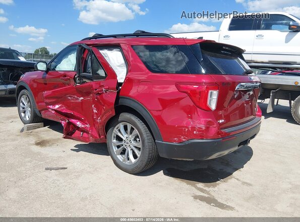 1FMSK8DH2MGC35574 2021 FORD EXPLORER Красный Задняя левая четверть