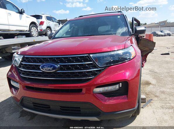 1FMSK8DH2MGC35574 2021 FORD EXPLORER Красный Вид щитка приборов