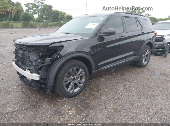 1FMSK8DH2MGC38846 2021 FORD EXPLORER Черный Передняя левая четверть