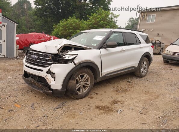 1FMSK8DH3LGA36905 2020 FORD EXPLORER White Vista tres cuartos delantera izquierda