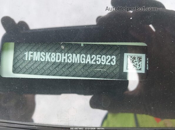 1FMSK8DH3MGA25923 2021 FORD EXPLORER White 