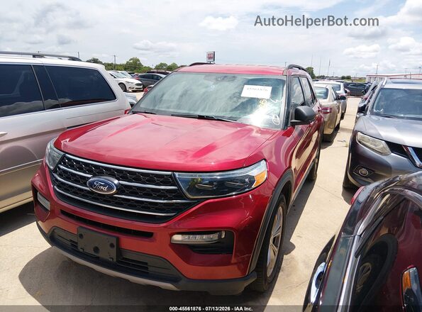 1FMSK8DH4LGC28429 2020 FORD EXPLORER Красный Передняя левая четверть