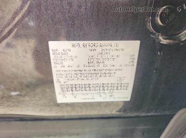 1FMSK8DH4LGC29127 2020 FORD EXPLORER Charcoal Вид наклейки з VIN-кодом