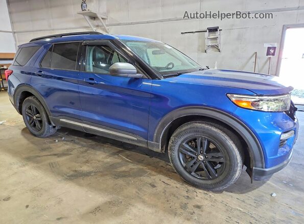 1FMSK8DH4MGA59448 2021 FORD EXPLORER Blue წინა მარჯვენა