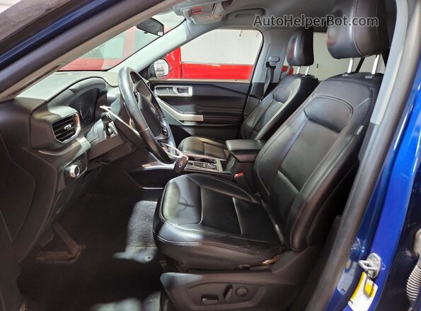 1FMSK8DH4MGA59448 2021 FORD EXPLORER Blue წინა სალონის ხედი