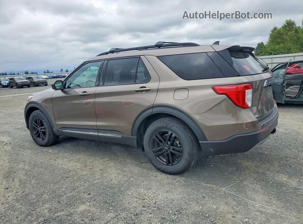 1FMSK8DH5MGA71768 2021 FORD EXPLORER Brown Задня ліва чверть