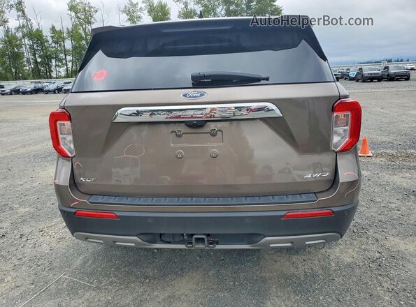 1FMSK8DH5MGA71768 2021 FORD EXPLORER Brown Вид ззаду