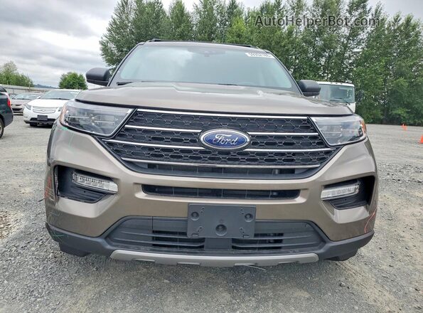 1FMSK8DH5MGA71768 2021 FORD EXPLORER Brown Вид спереду