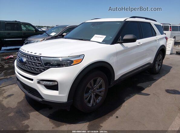 1FMSK8DH5MGA78980 2021 FORD EXPLORER White წინა მარცხენა ხედი სამი მეოთხედიდან
