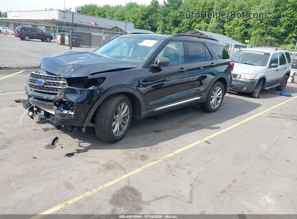 1FMSK8DH5MGB09774 2021 FORD EXPLORER Black წინა მარცხენა ხედი სამი მეოთხედიდან