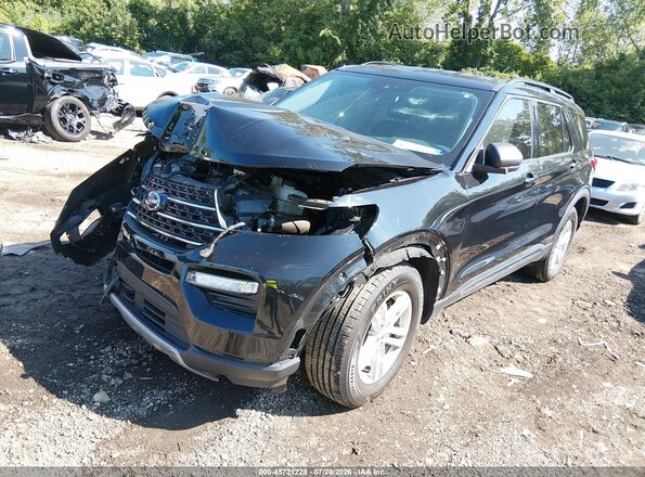 1FMSK8DH5MGB75273 2021 FORD EXPLORER Black Առջևի ձախ երեք քառորդ տեսարան