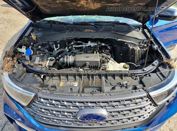 1FMSK8DH5NGB53744 2022 FORD EXPLORER Blue Engine compartment view