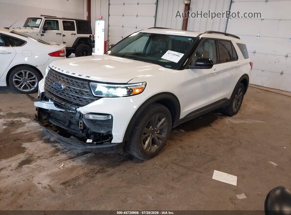1FMSK8DH5NGC05096 2022 FORD EXPLORER White Առջևի ձախ երեք քառորդ տեսարան