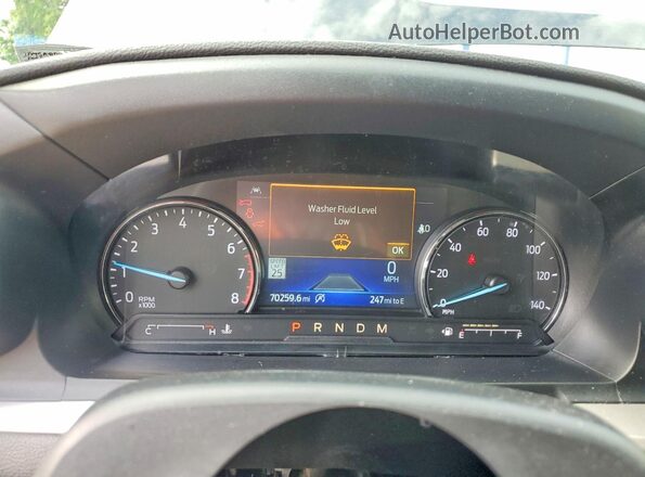 1FMSK8DH6LGC38847 2020 FORD EXPLORER Черный Вид щитка приборов