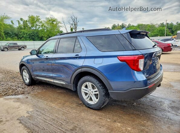 1FMSK8DH6LGC69757 2020 FORD EXPLORER Blue Rear left