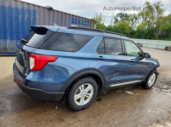 1FMSK8DH6LGC69757 2020 FORD EXPLORER Blue Rear right