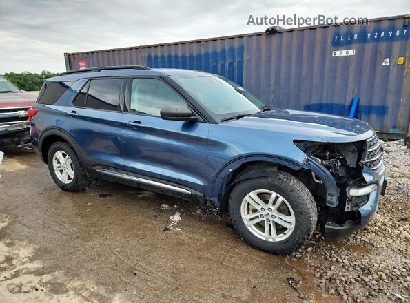 1FMSK8DH6LGC69757 2020 FORD EXPLORER Blue Front right