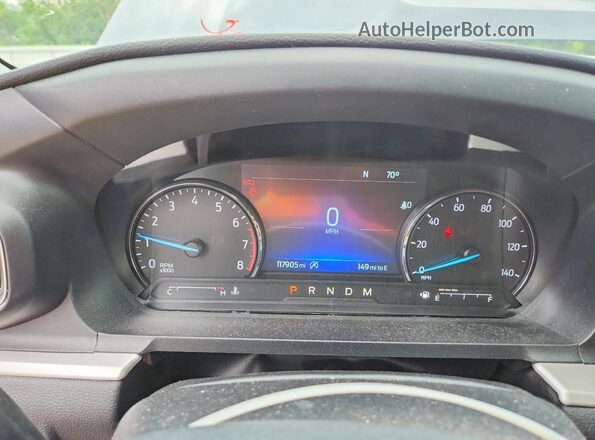 1FMSK8DH6LGC69757 2020 FORD EXPLORER Blue Instrument cluster view