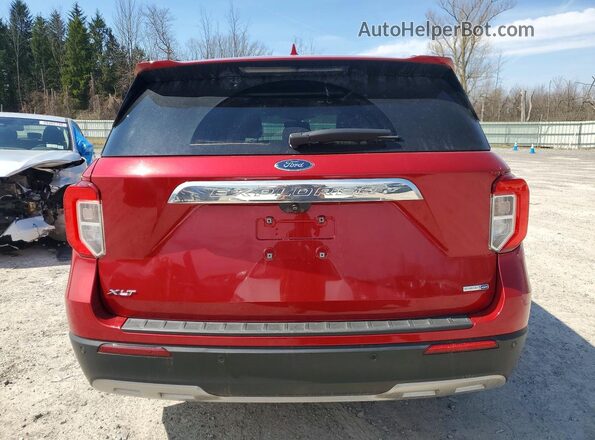 1FMSK8DH6LGC78958 2020 FORD EXPLORER Red Вид ззаду