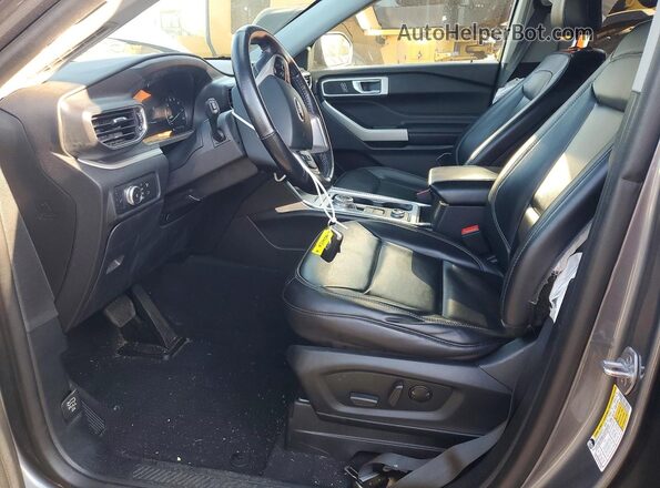 1FMSK8DH6MGA90586 2021 FORD EXPLORER Gray Front interior view