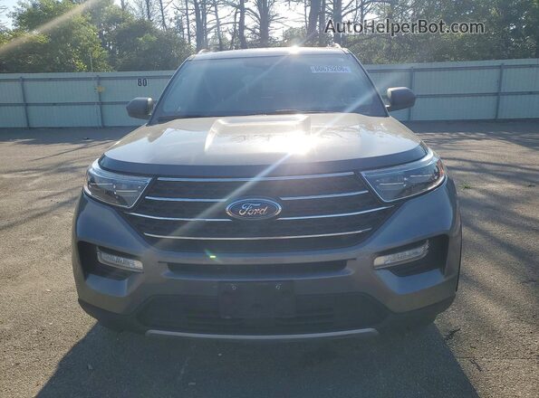 1FMSK8DH6MGA90586 2021 FORD EXPLORER Gray Front view