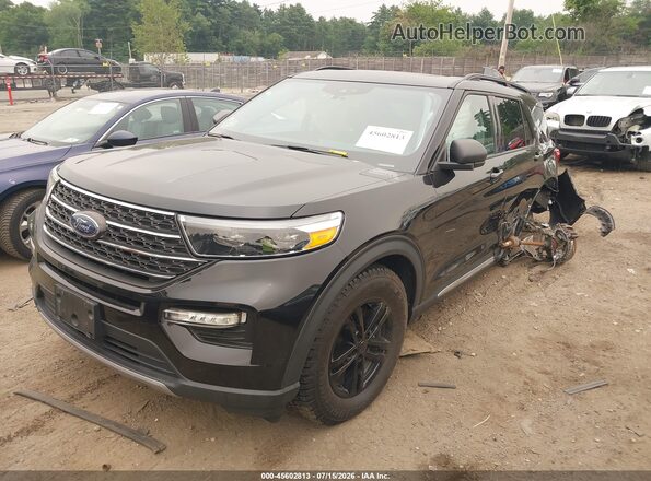 1FMSK8DH6NGA55029 2022 FORD EXPLORER Black Առջևի ձախ երեք քառորդ տեսարան