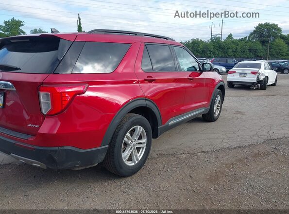 1FMSK8DH6PGC41091 2023 FORD EXPLORER Красный Задняя правая четверть