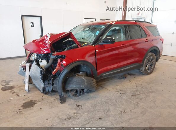 1FMSK8DH6RGA65274 2024 FORD EXPLORER Red Vista tres cuartos delantera izquierda