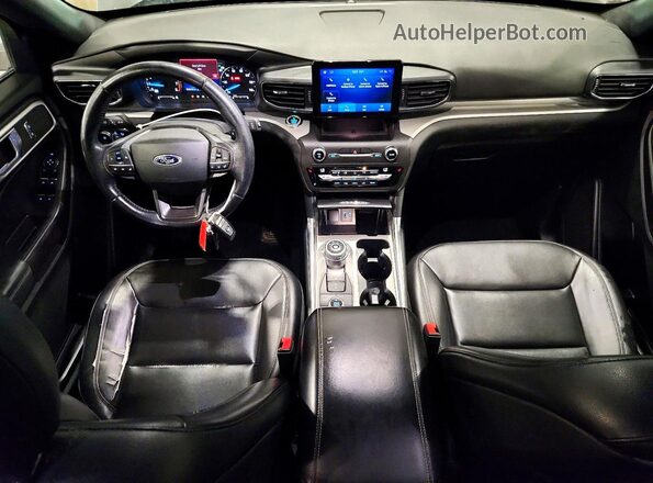 1FMSK8DH7LGA60916 2020 FORD EXPLORER Gray Widok deski rozdzielczej