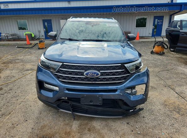 1FMSK8DH7LGA90952 2020 FORD EXPLORER Blue Front view