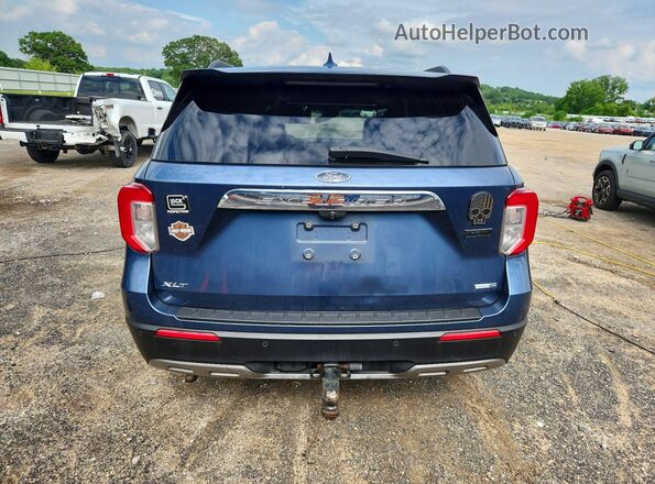 1FMSK8DH7LGA90952 2020 FORD EXPLORER Blue Rear view