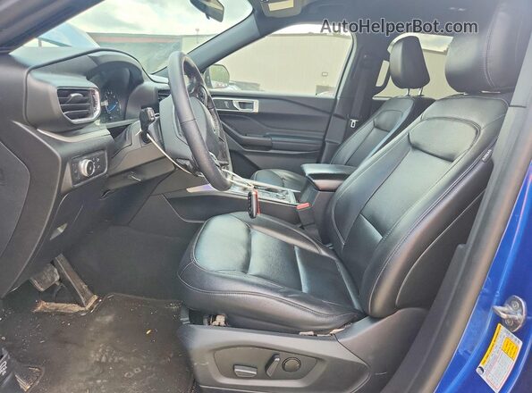 1FMSK8DH7LGB25635 2020 FORD EXPLORER Blue Widok wnętrza z przodu