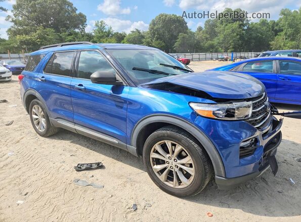 1FMSK8DH7LGB25635 2020 FORD EXPLORER Blue Przód prawy