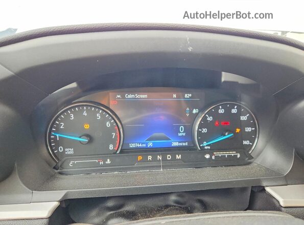 1FMSK8DH7LGD16813 2020 FORD EXPLORER White Instrument cluster view