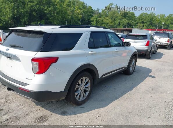1FMSK8DH7MGA36469 2021 FORD EXPLORER Белый Задняя правая четверть