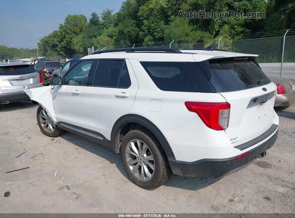 1FMSK8DH7MGA36469 2021 FORD EXPLORER Белый Задняя левая четверть
