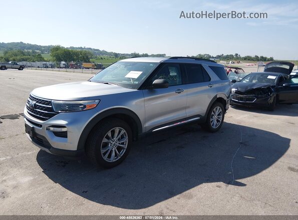 1FMSK8DH7MGA50226 2021 FORD EXPLORER Серебряный Передняя левая четверть
