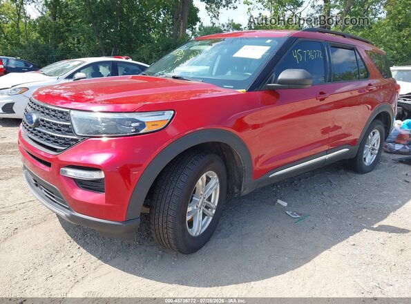 1FMSK8DH7NGA23867 2022 FORD EXPLORER Red Передня ліва чверть